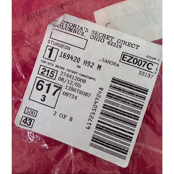 Moda International Y2K O Ring Halter Tank Top Candy Apple Red Holiday M New - Picture 6 of 7